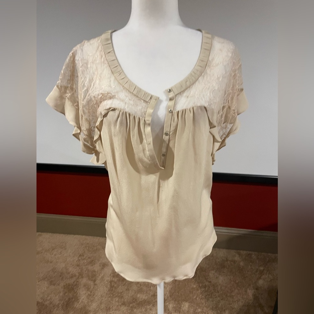 Rebecca Taylor silk size 8 back rope lace up.